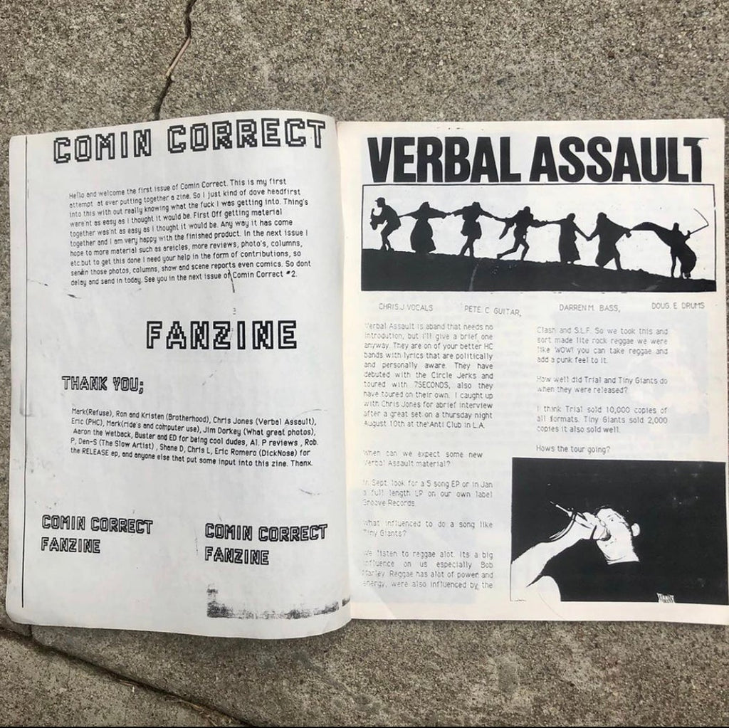 Ruben Preciado "Comin' Correct #1" Zine (1988/2020)