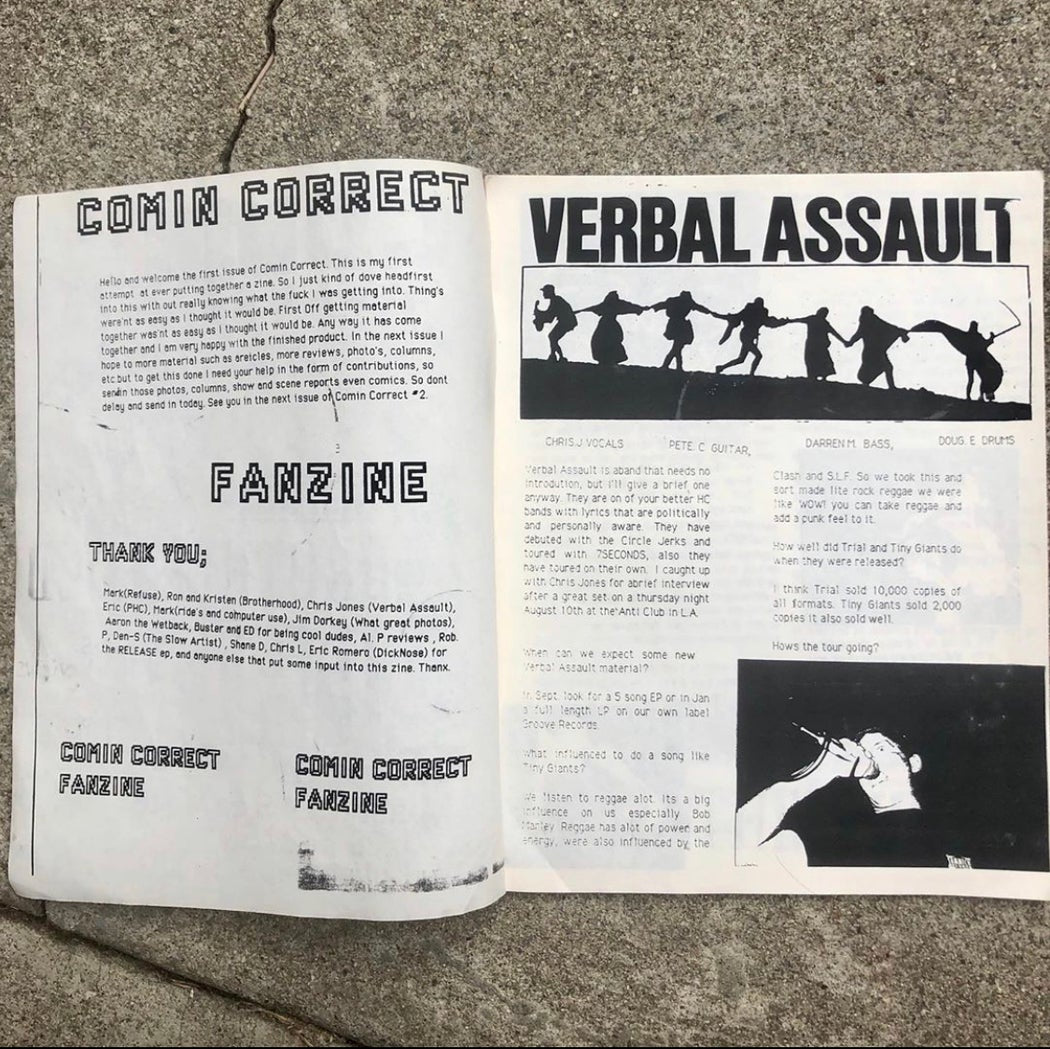 Ruben Preciado "Comin' Correct #1" Zine (1988/2020)