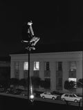 Jeanne Hansen "Tony Labat on Flag Pole" Silver Gelatin Print (1986)