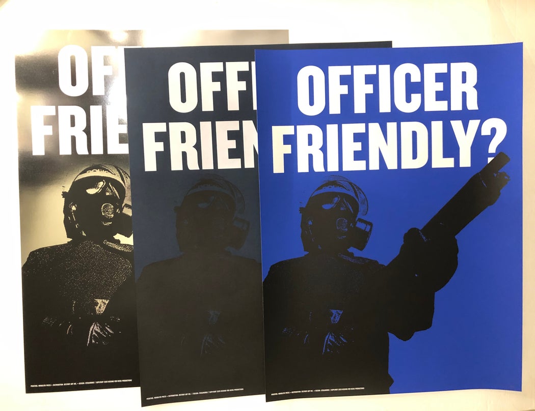 Stealworks "Officer Friendly?" Minneapolis Blue Benefit Art Print (1991 / 2020)