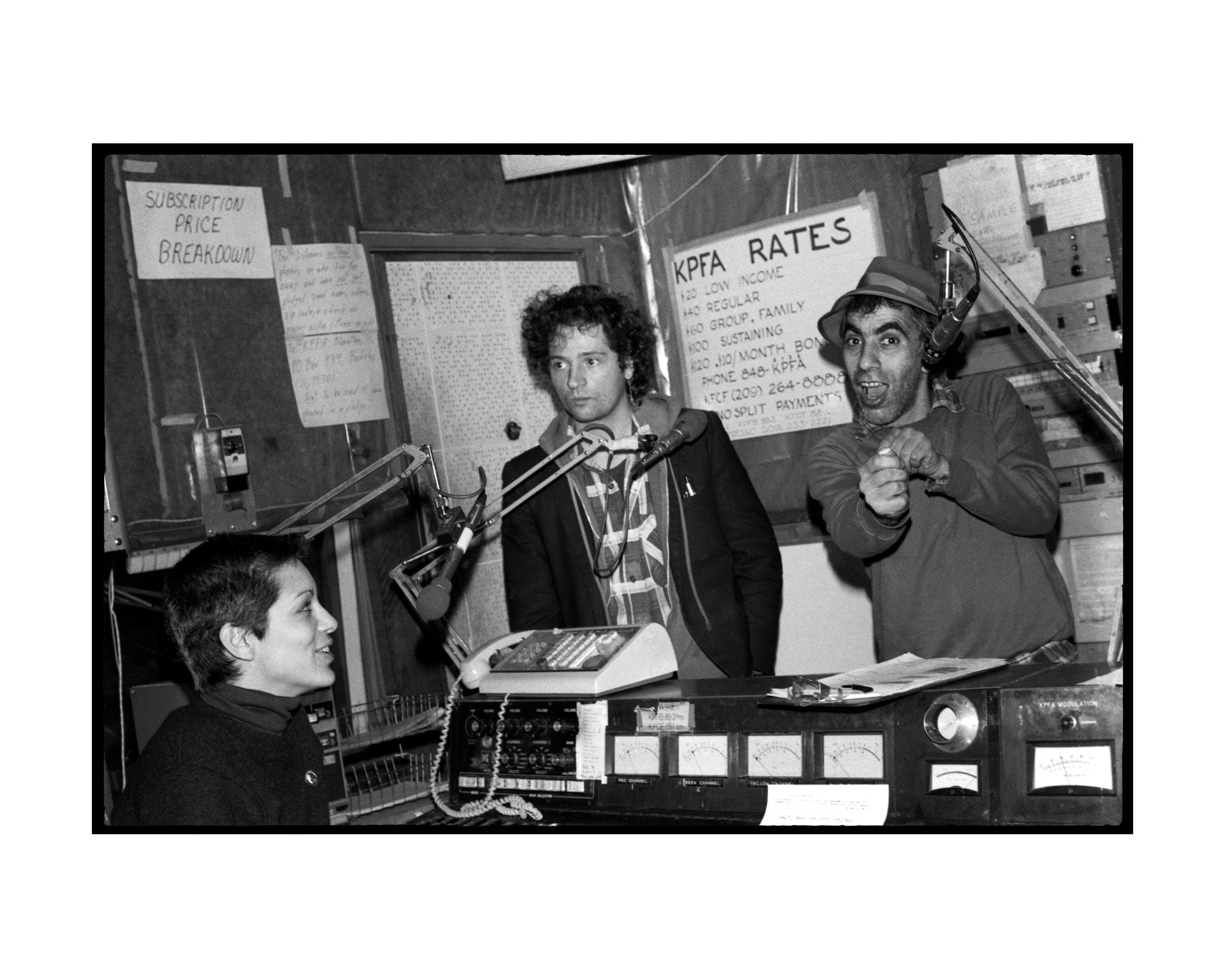 Jeanne Hansen "MaximumRocknRoll at KPFA" Print (1983)