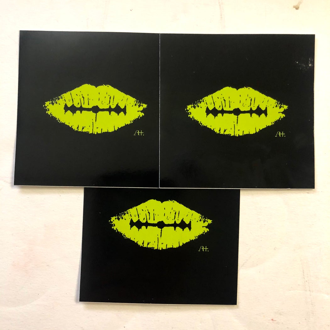 Beto Janz "Kiss" Green Stickers