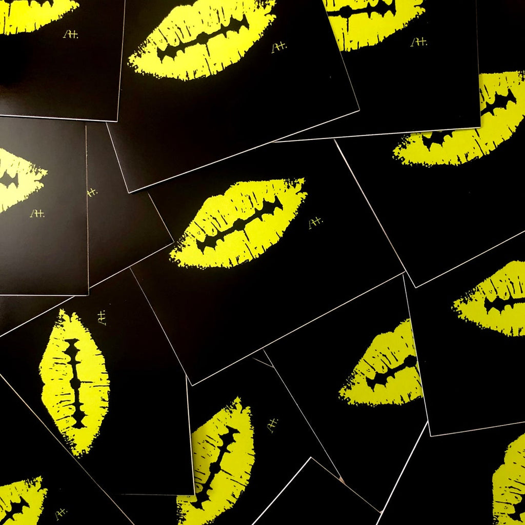 Beto Janz "Kiss" Green Stickers