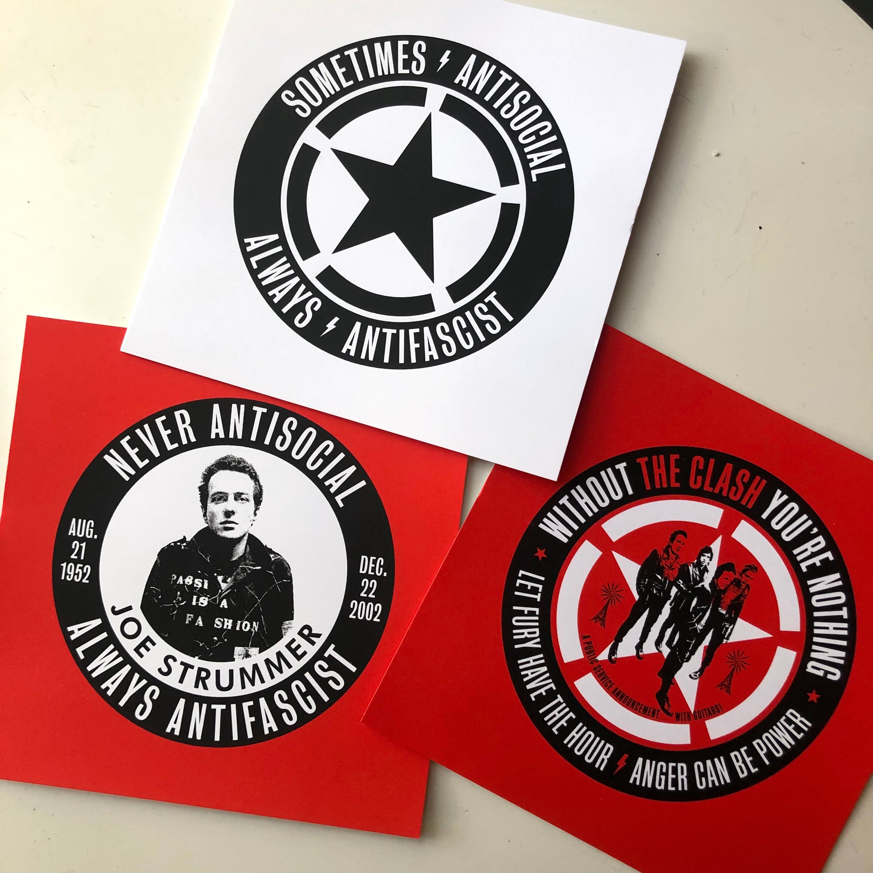 Stealworks "Sometimes Antisocial - Always Antifascist" Mini Print (2022)