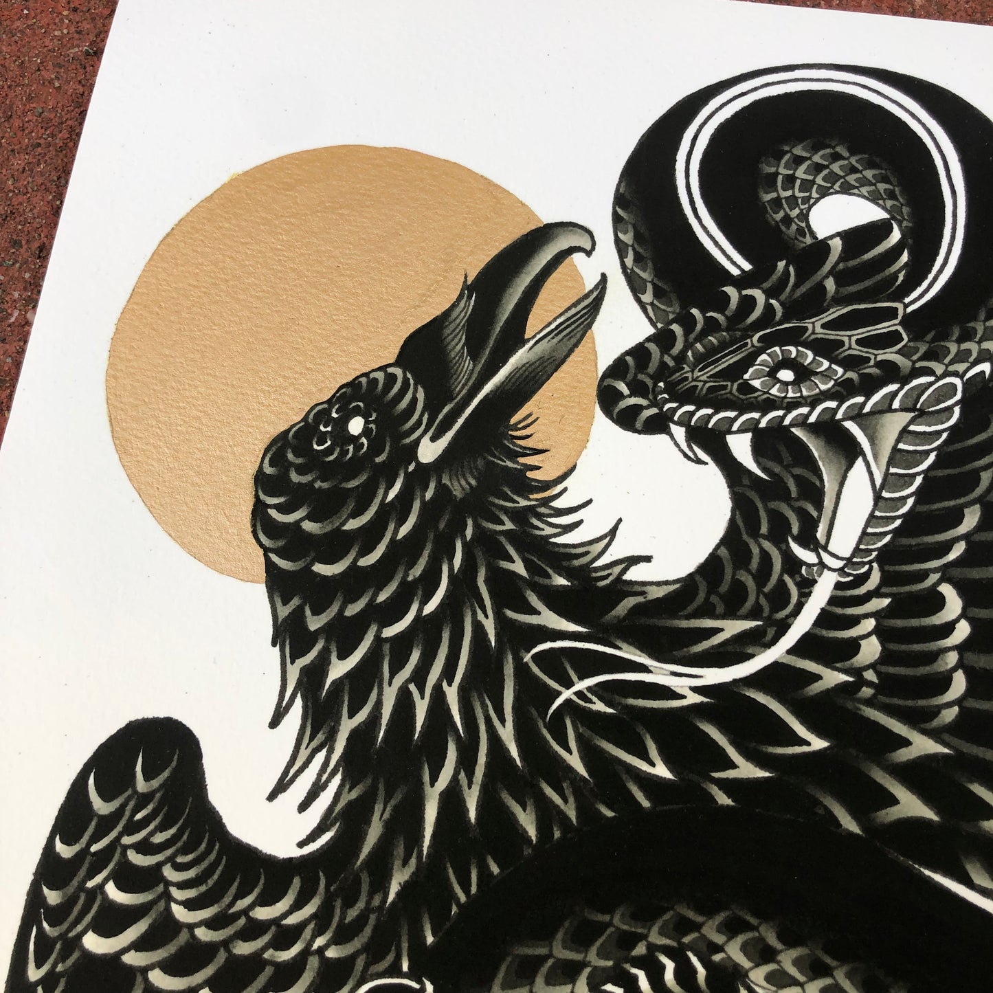 Phil Geck "Crow and Snake" Print (2021)