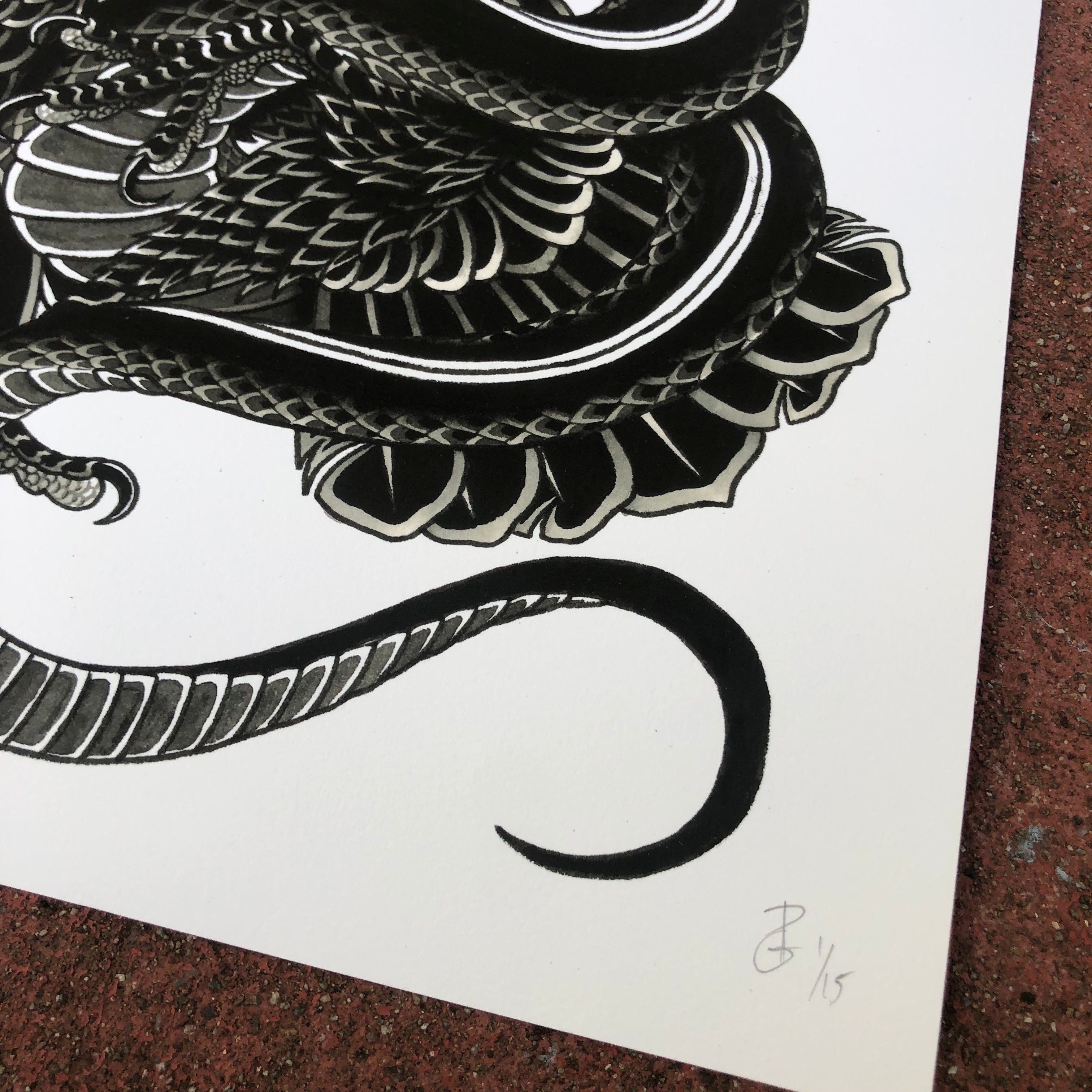 Phil Geck "Crow and Snake" Print (2021)