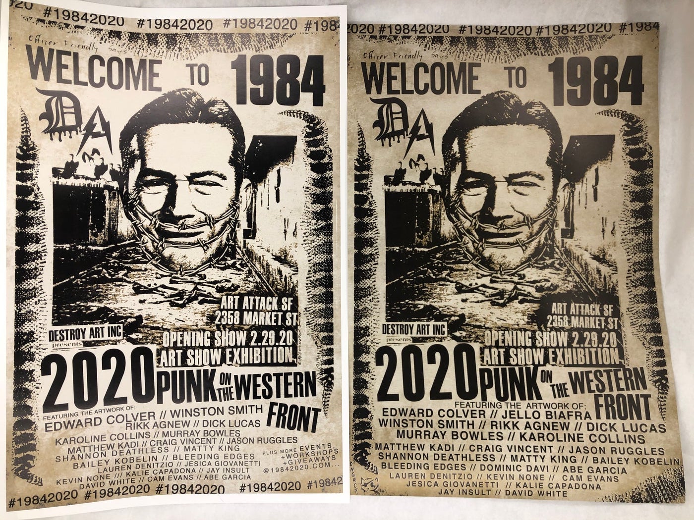 Welcome to 1984//2020: Punk on the Western Front" Art Exhibition Print (2020)