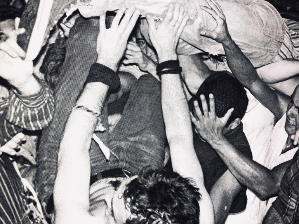 Edward Colver "Jello Biafra of Dead Kennedys w/ Crowd" (1983)