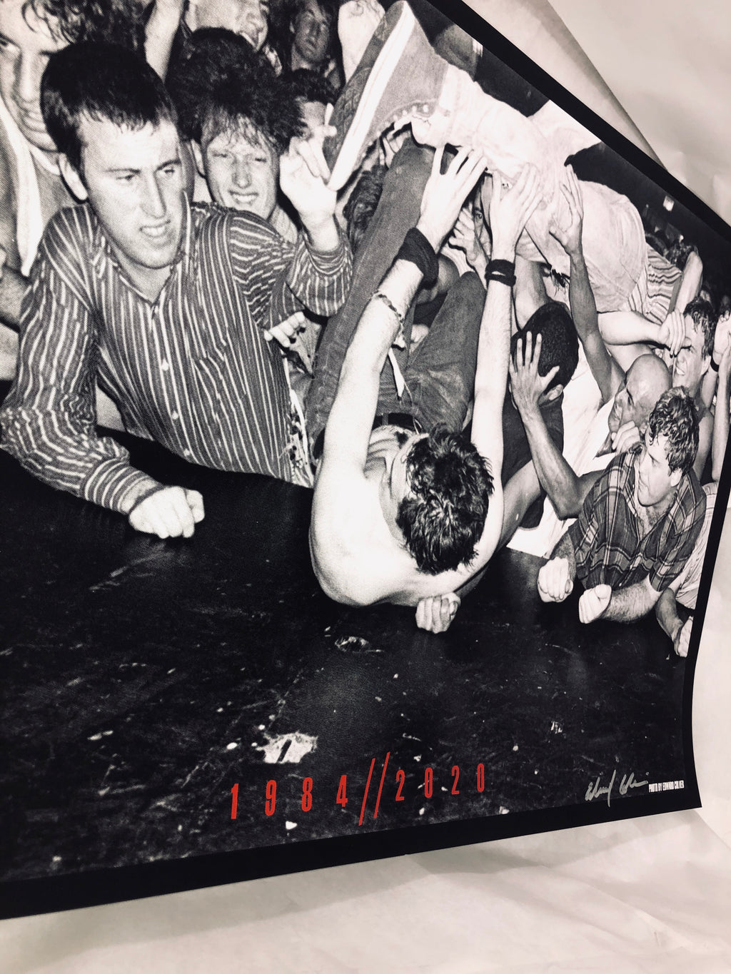 Edward Colver "Jello Biafra of Dead Kennedys w/ Crowd" (1983)