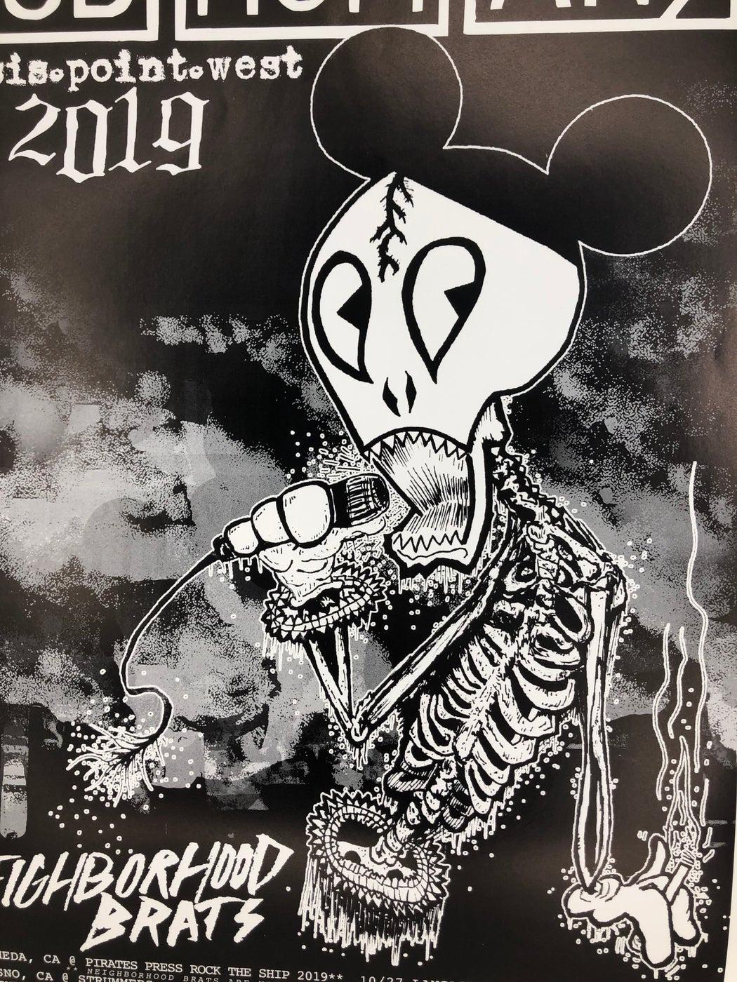 DNGRCT "Subhumans Crisis Point West Coast Tour 2019" Poster