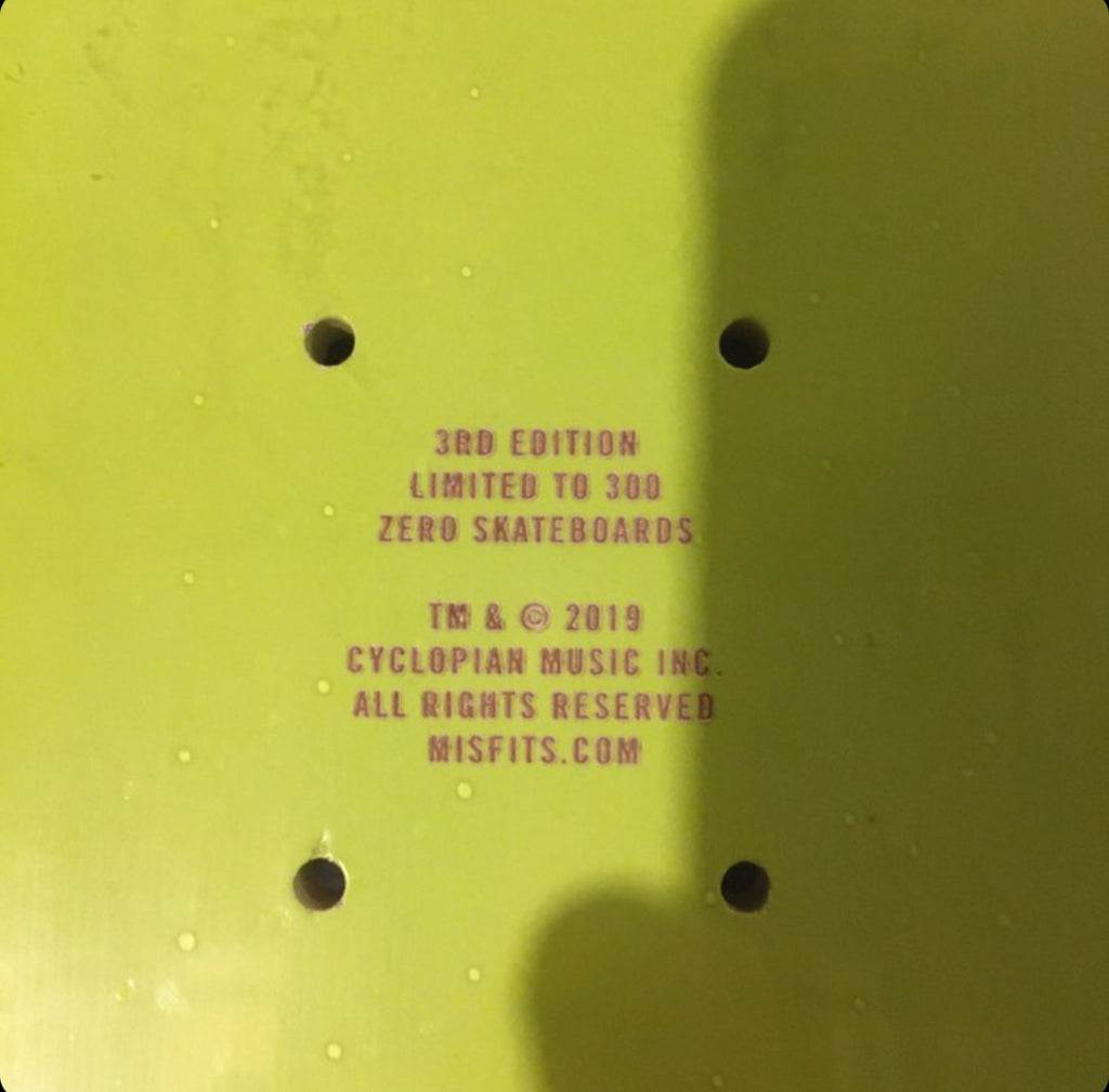 Misfits "Zero AD" Skate Deck