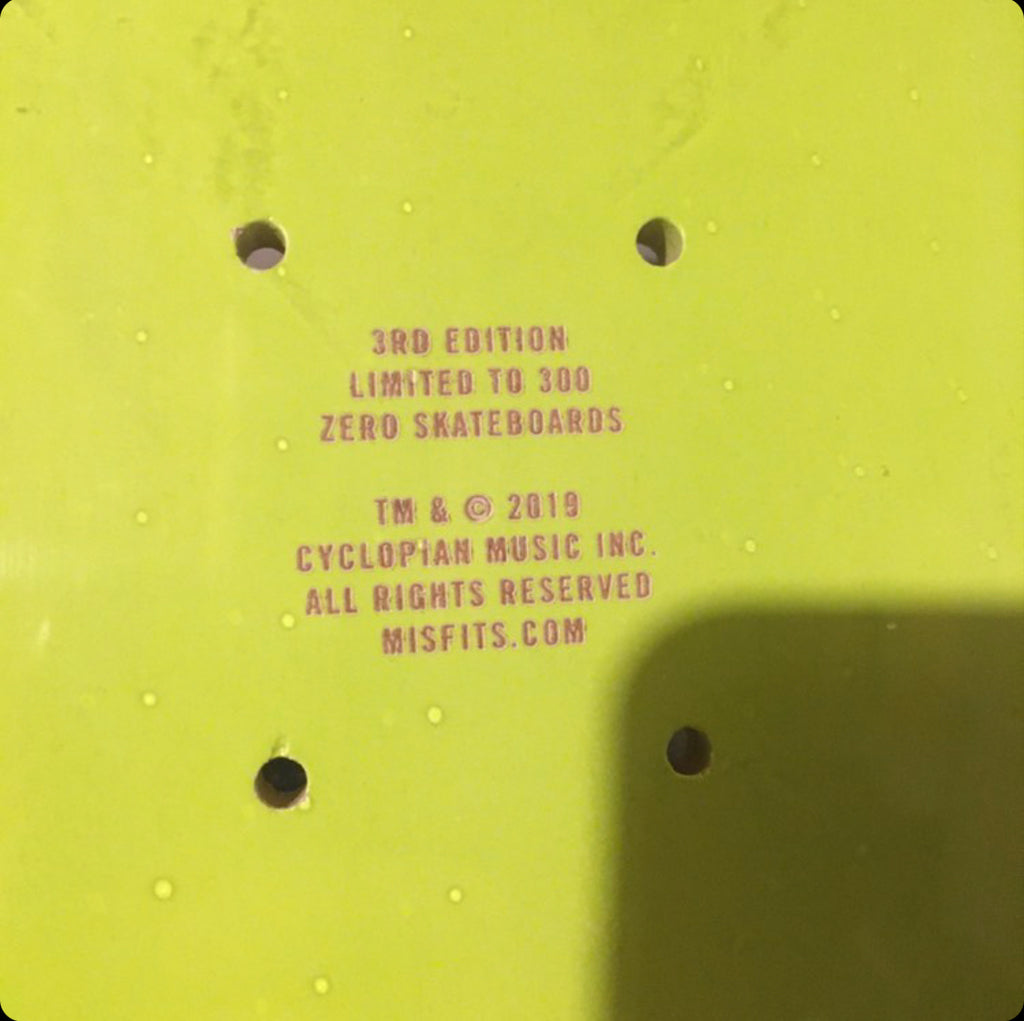 Misfits "Zero AD" Skate Deck