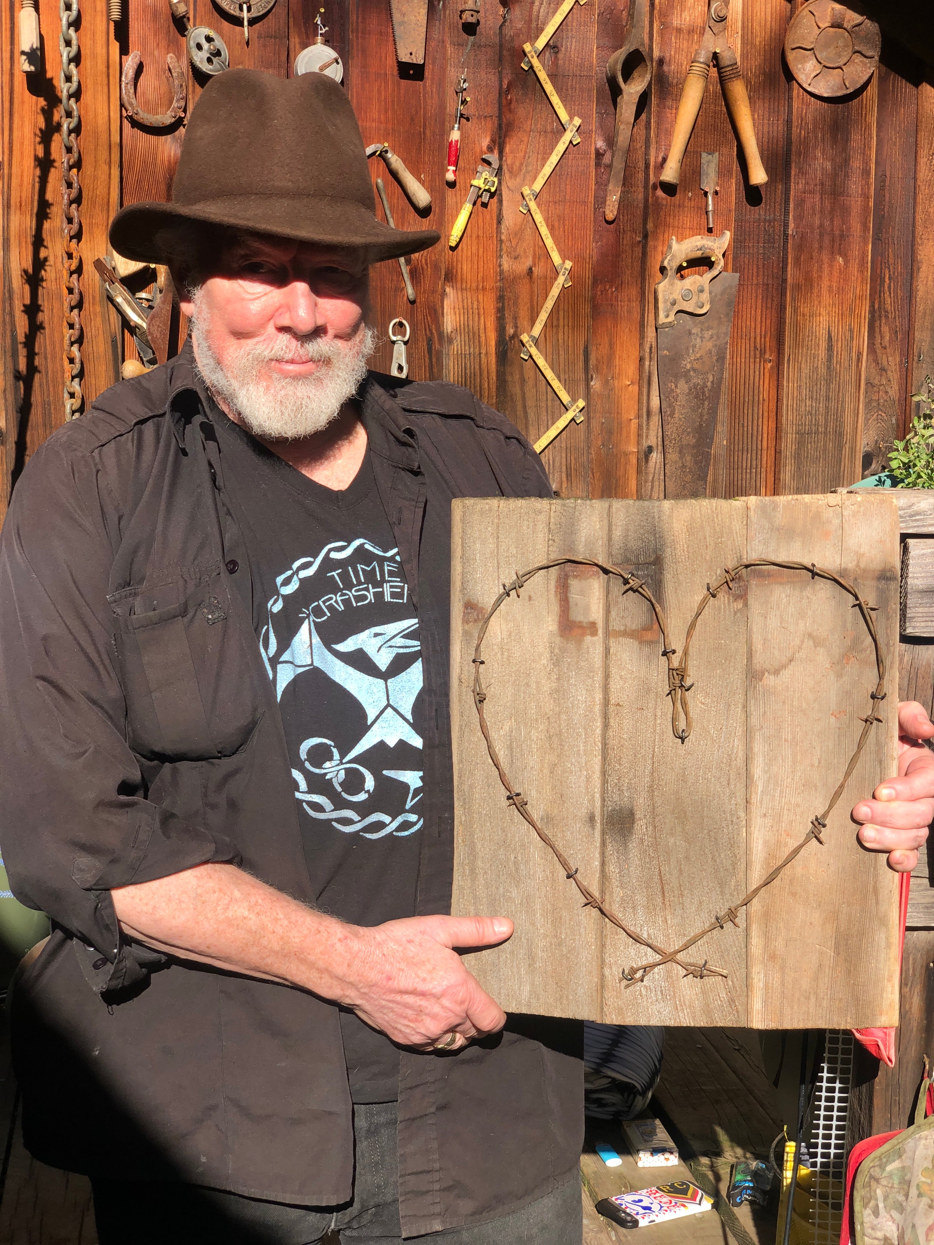 Winston Smith "Spiky Love" Barbwire on Wood