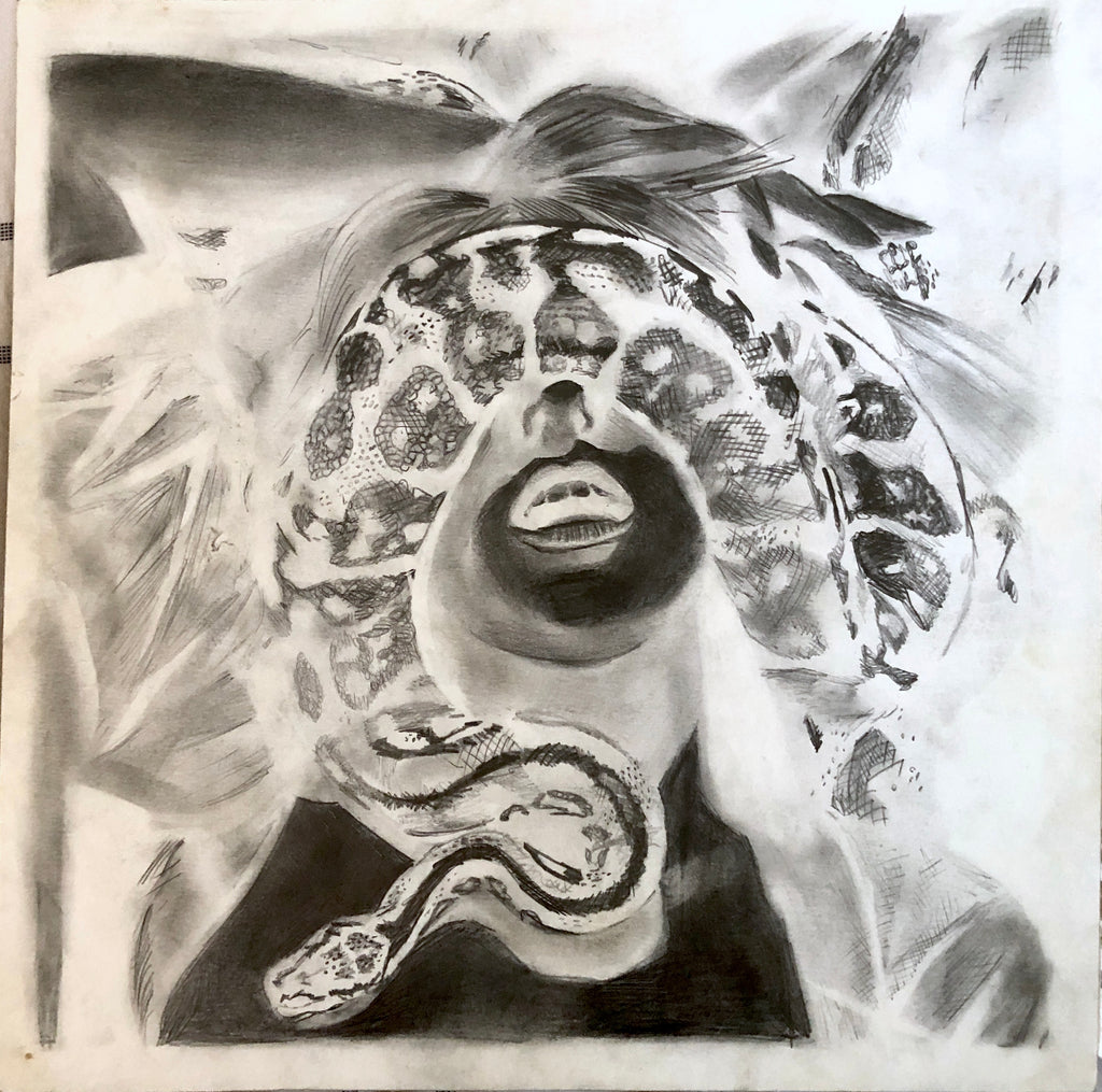 Jake Hout "Altar de Fey: Snake #2" Drawing