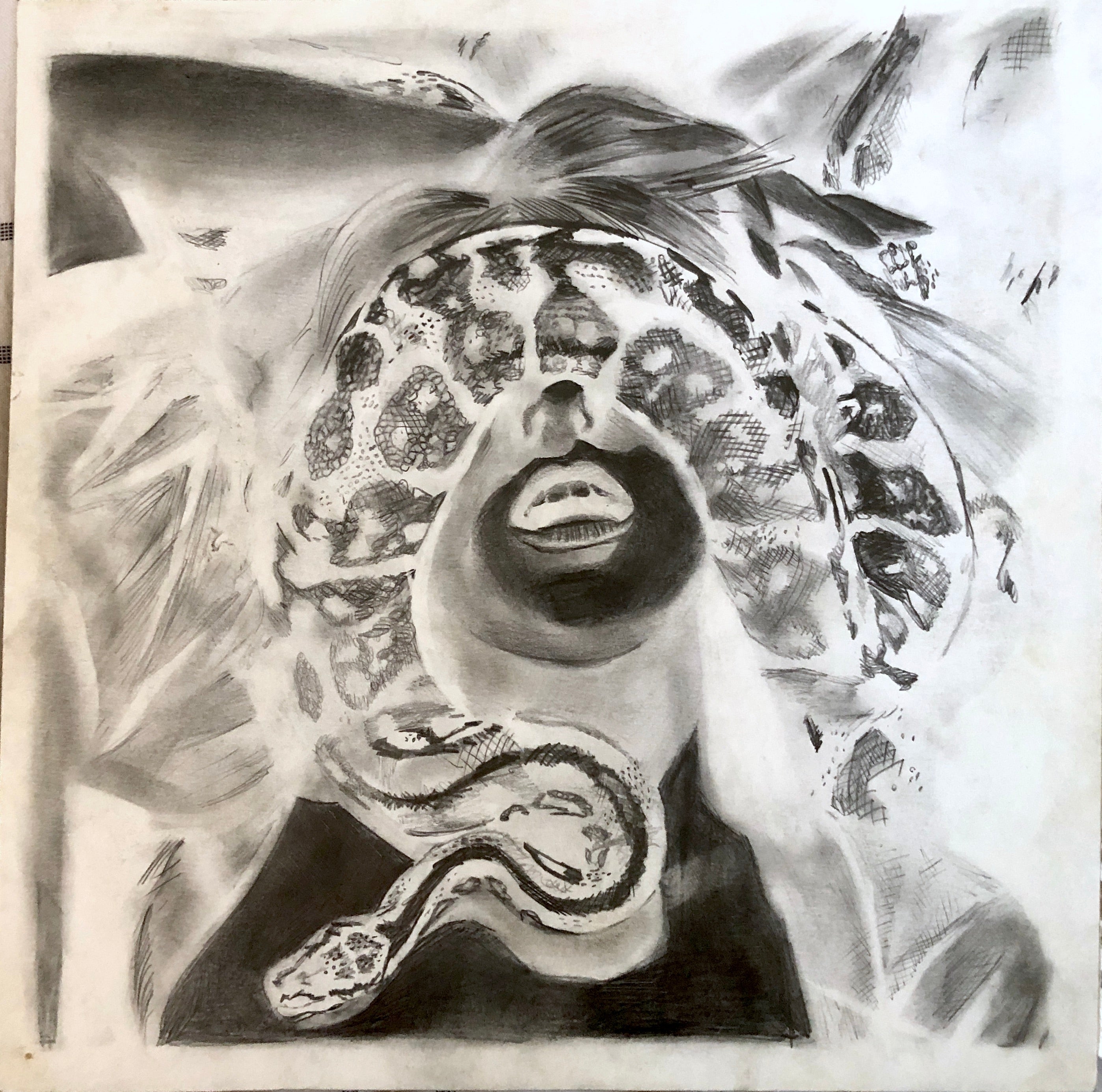 Jake Hout "Altar de Fey: Snake #2" Drawing