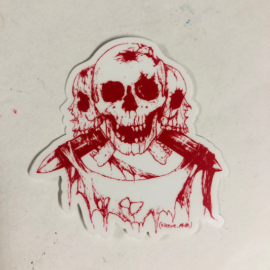 Martin H "Three Skulls" Sticker