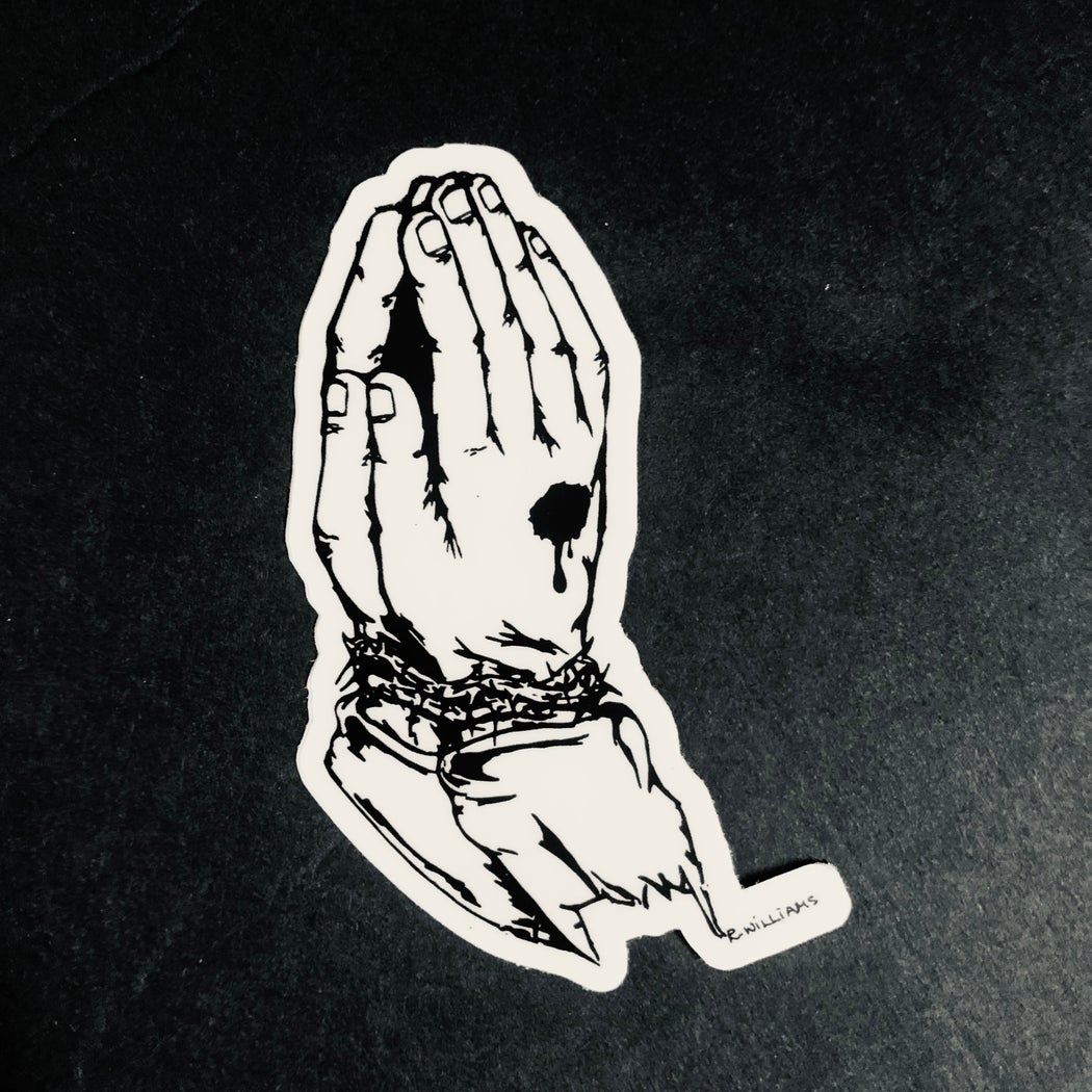 Rozz Williams "Praying Hands" Sticker