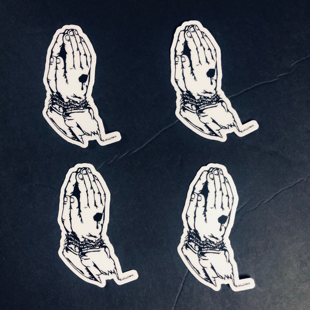 Rozz Williams "Praying Hands" Sticker