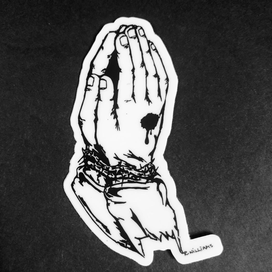 Rozz Williams "Praying Hands" Sticker