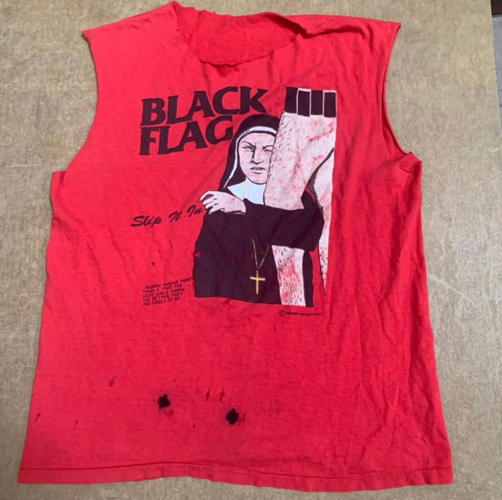 "Black Flag - Slip It In '84-'85" Vintage Tour T-shirt