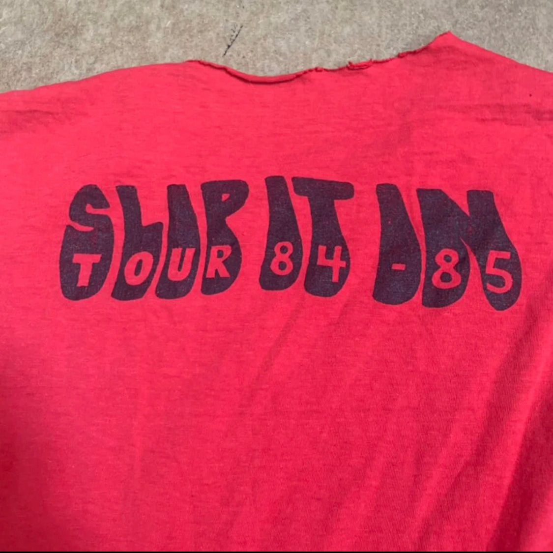 "Black Flag - Slip It In '84-'85" Vintage Tour T-shirt