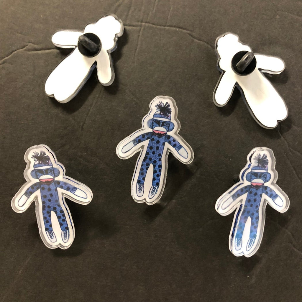 Monkey "Sock Monkey" Pin