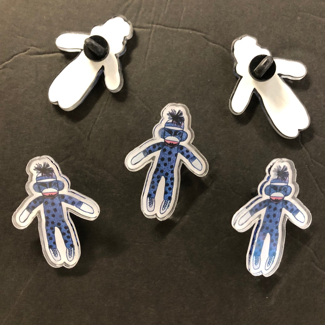 Monkey "Sock Monkey" Pin