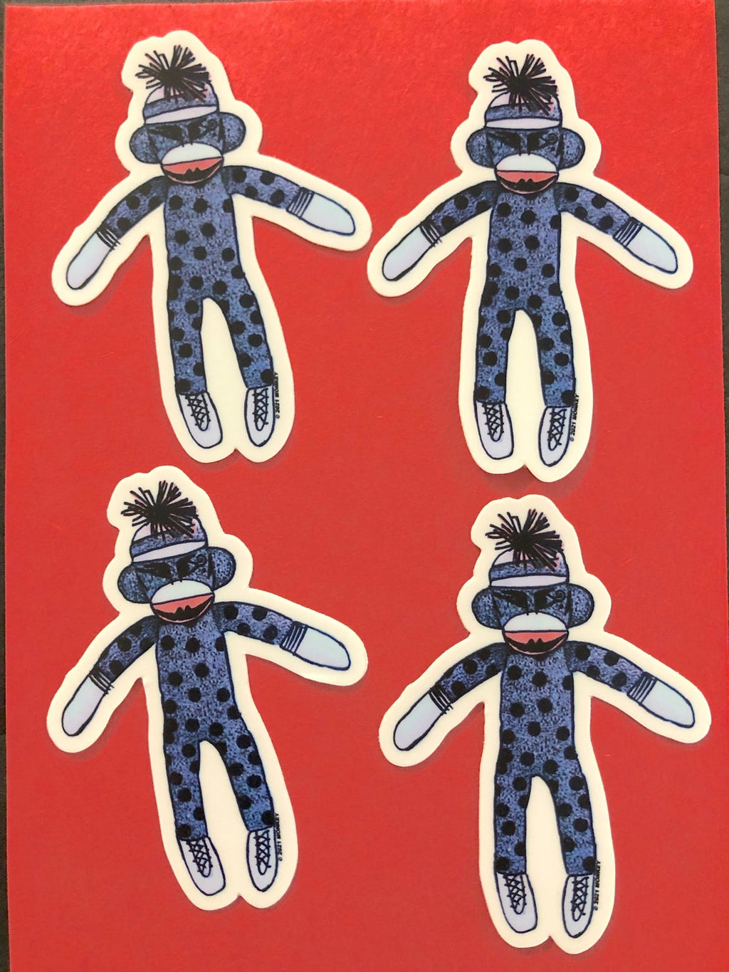 Monkey "Sock Monkey" Sticker