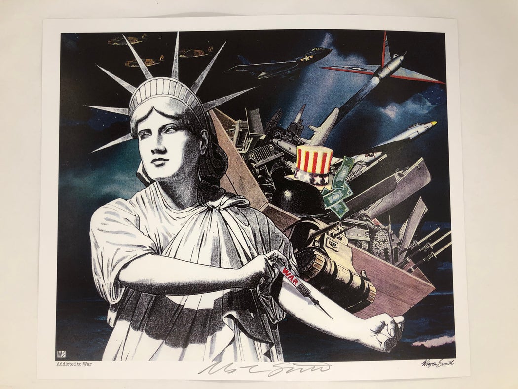 Winston Smith "Addicted to War" Print (2002)