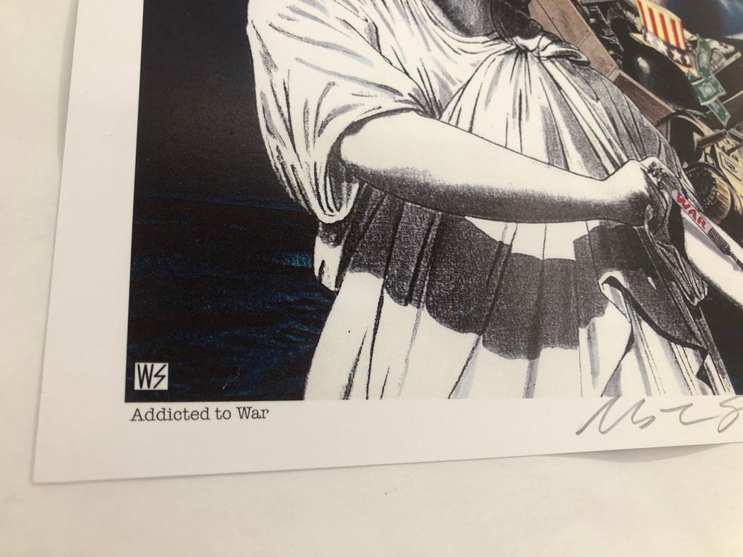 Winston Smith "Addicted to War" Print (2002)