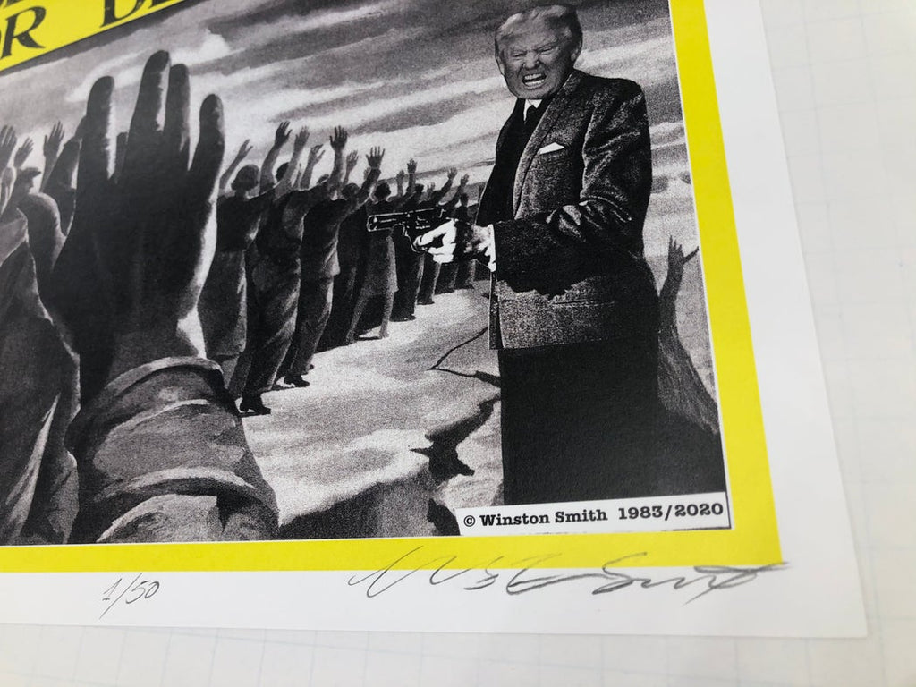Winston Smith "Bedtime for Democracy" Print (1983 / 2020)