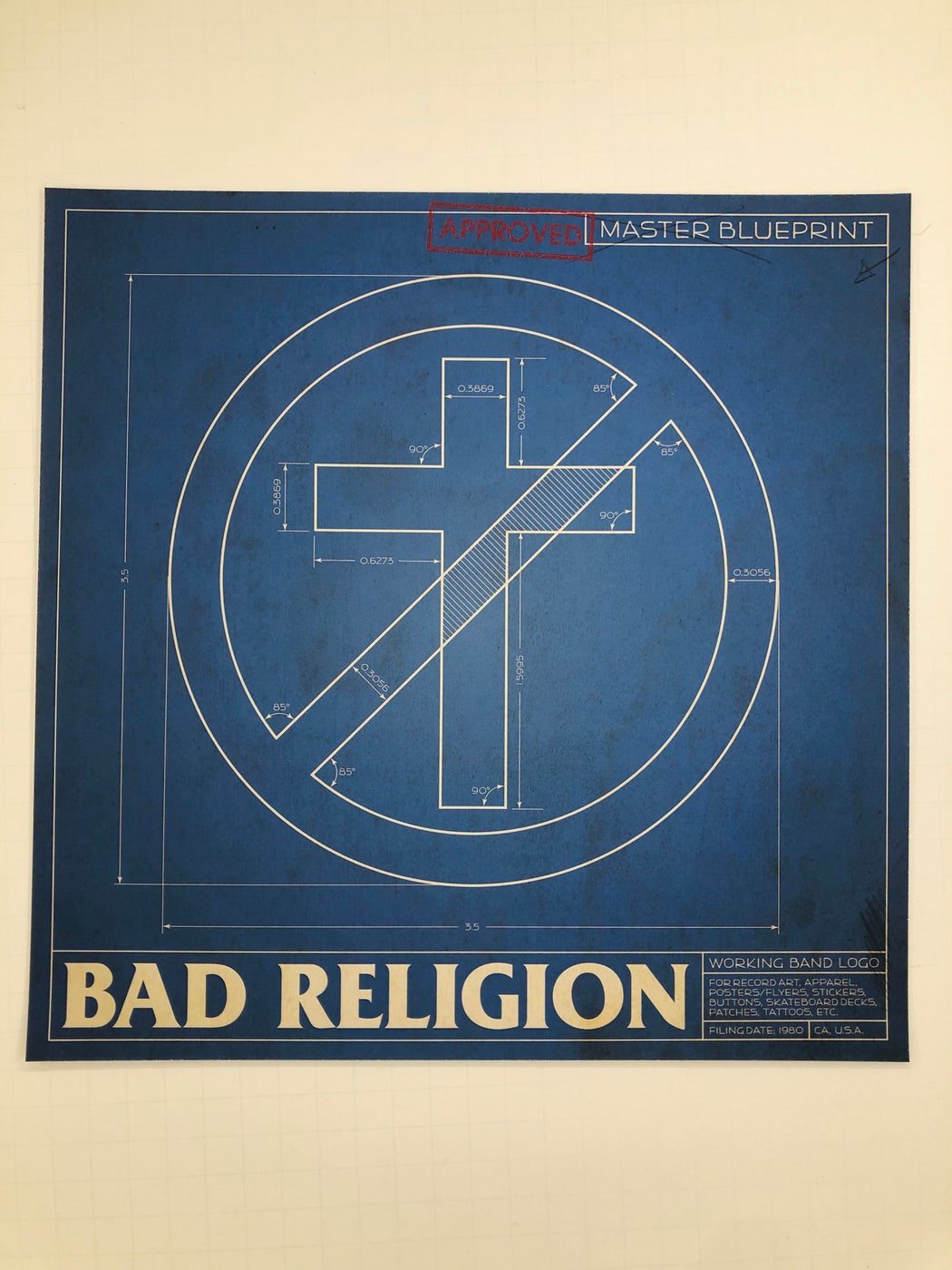 Stealworks "Blueprint Series: Bad Religion" Art Print (2020)