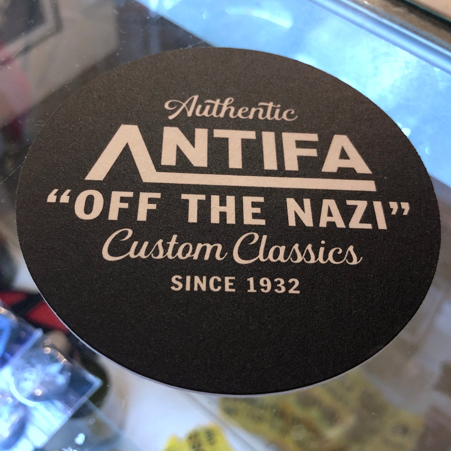 Stealworks "Antifa Off The Nazi" Coaster
