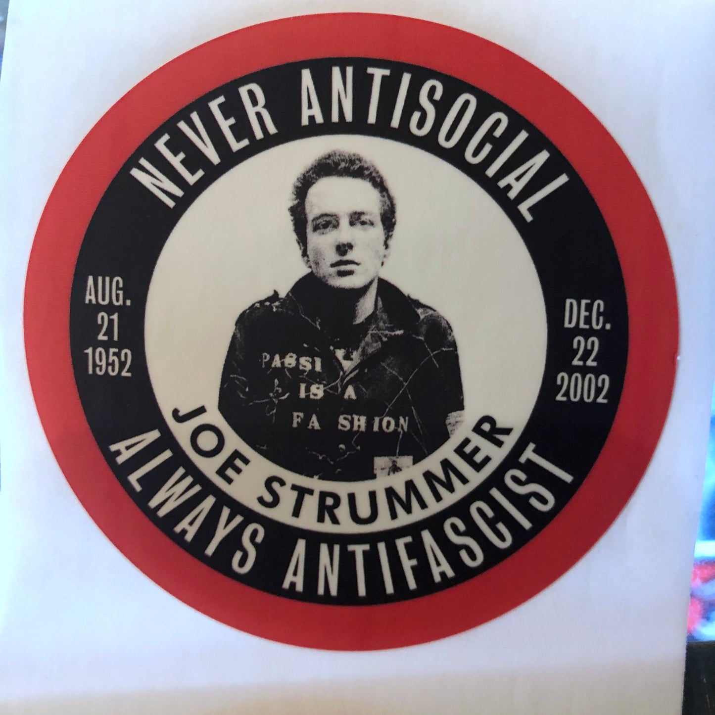 Stealworks "Never Antisocial Always Antifascist" Sticker