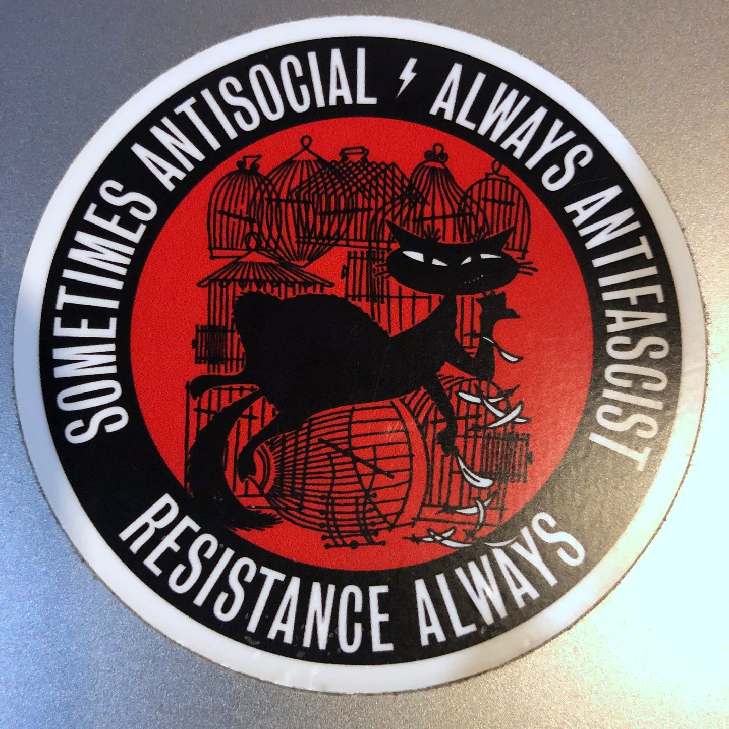 Stealworks "Catbird Antifascist" Sticker