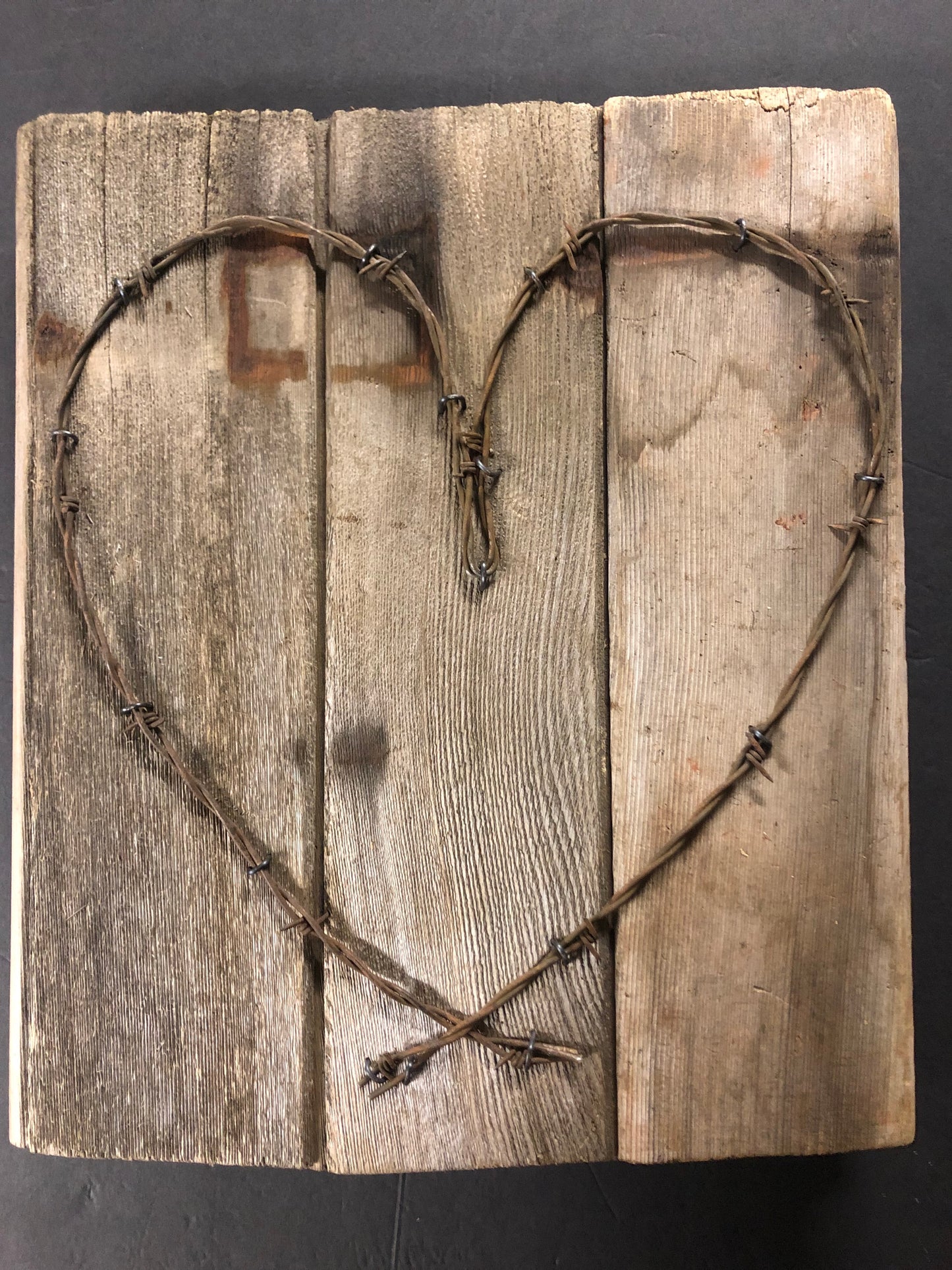 Winston Smith "Spiky Love" Barbwire on Wood