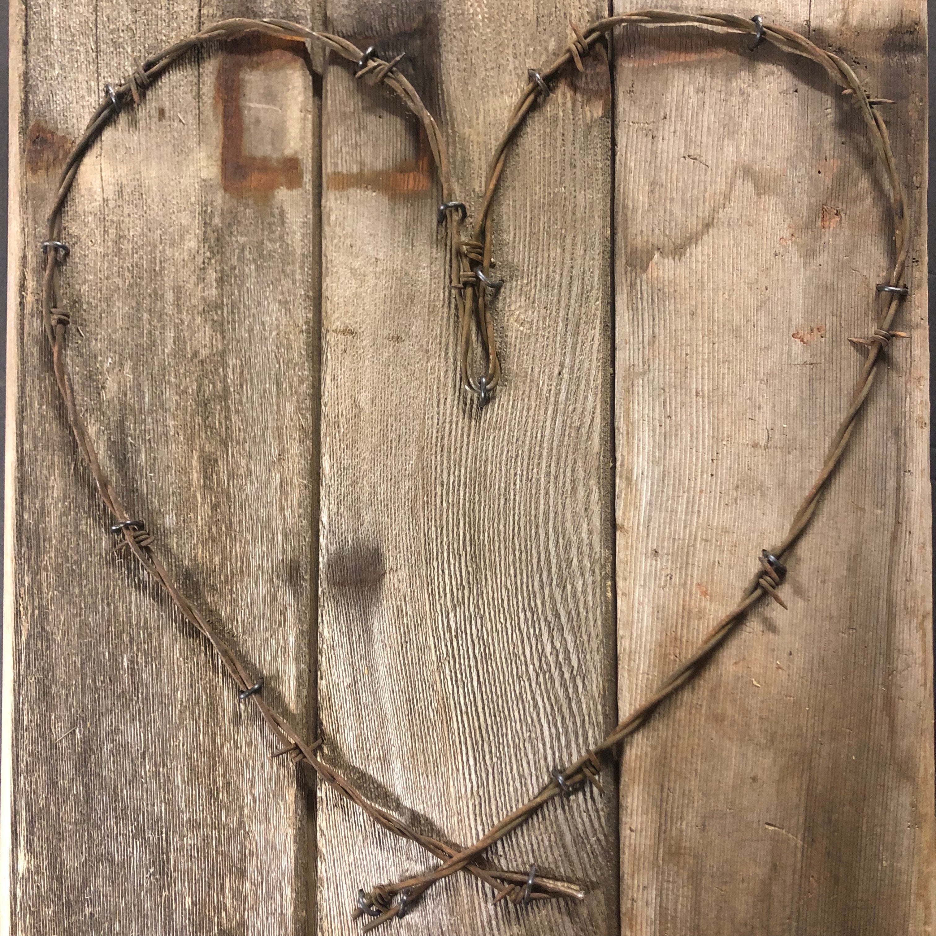 Winston Smith "Spiky Love" Barbwire on Wood