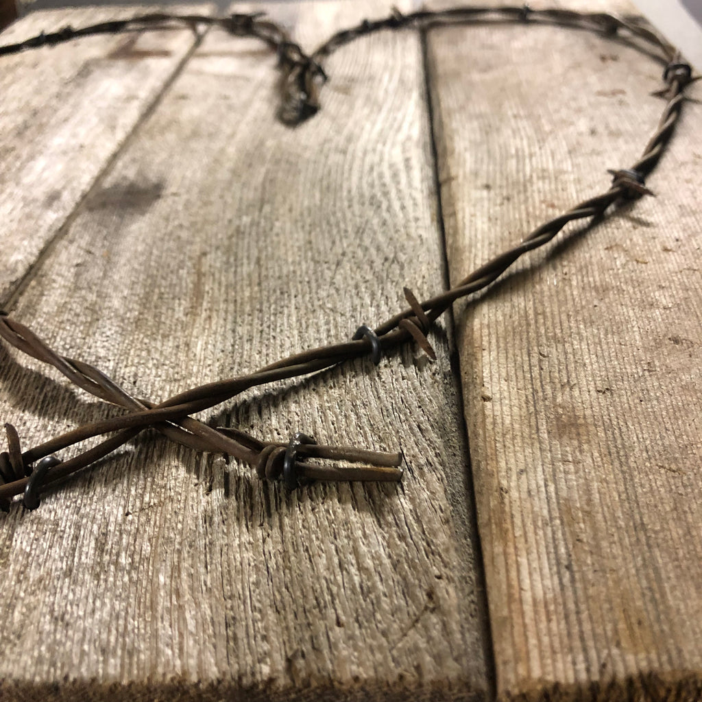 Winston Smith "Spiky Love" Barbwire on Wood