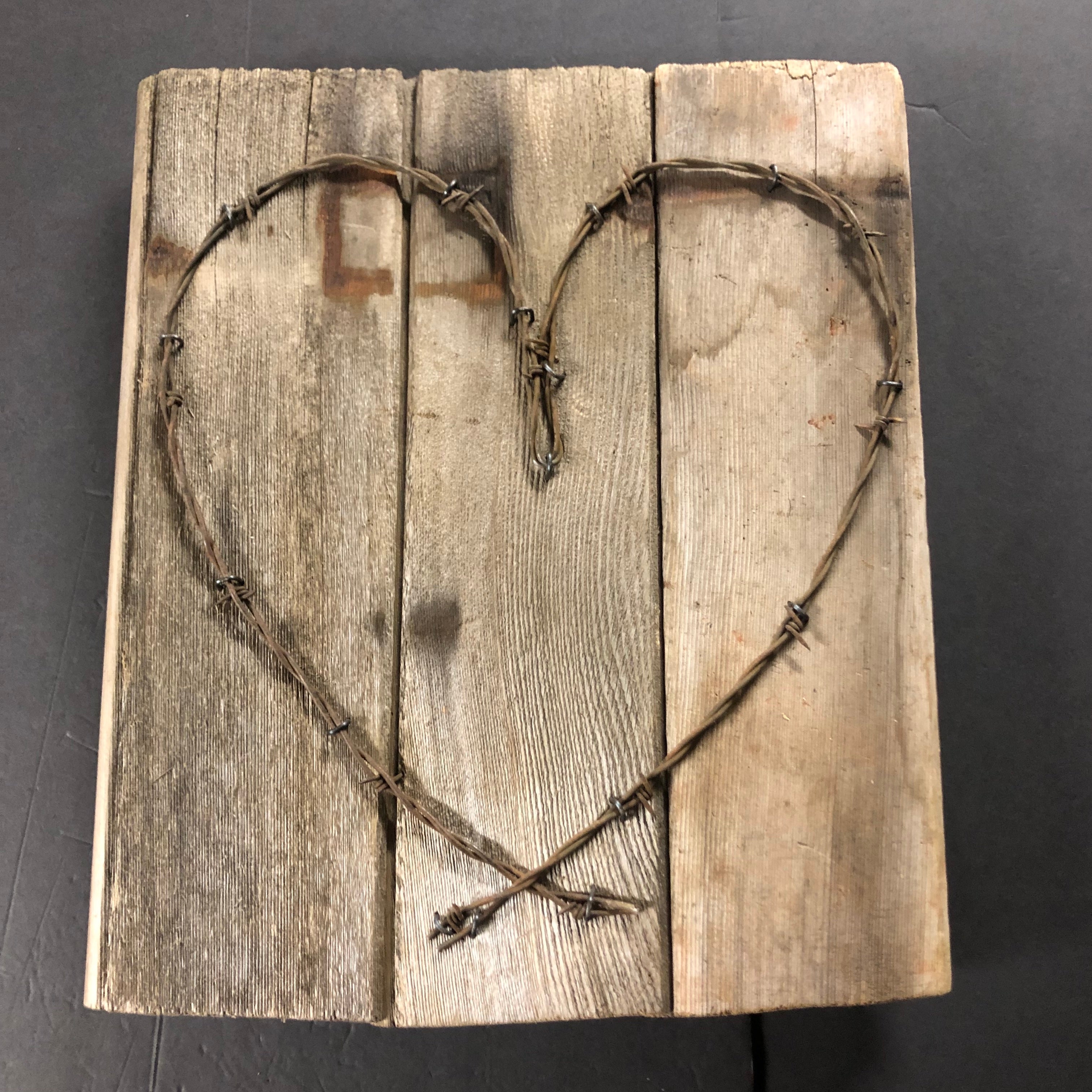 Winston Smith "Spiky Love" Barbwire on Wood