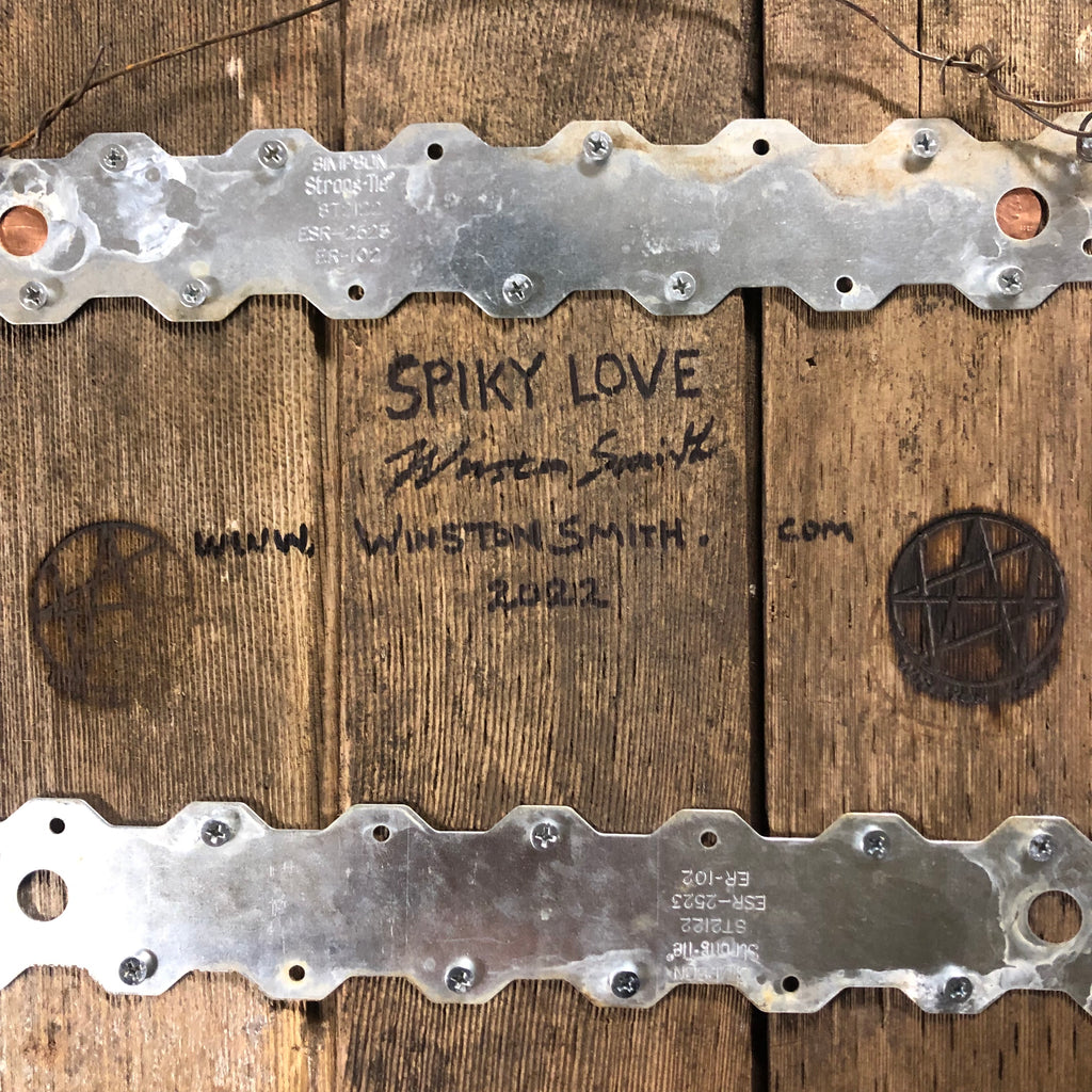 Winston Smith "Spiky Love" Barbwire on Wood