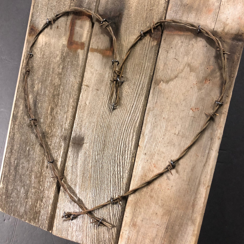 Winston Smith "Spiky Love" Barbwire on Wood