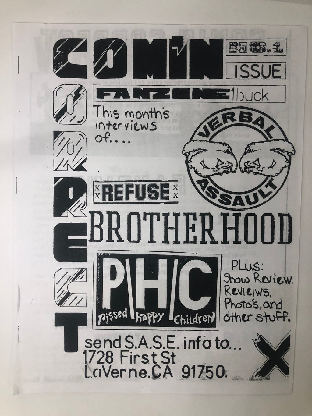 Ruben Preciado "Comin' Correct #1" Zine (1988/2020)