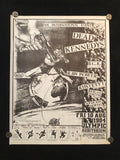"DK / Reagan Youth / BGK / Raw Power / Riistytet / Solucion Mortal" Vintage Poster (1984)