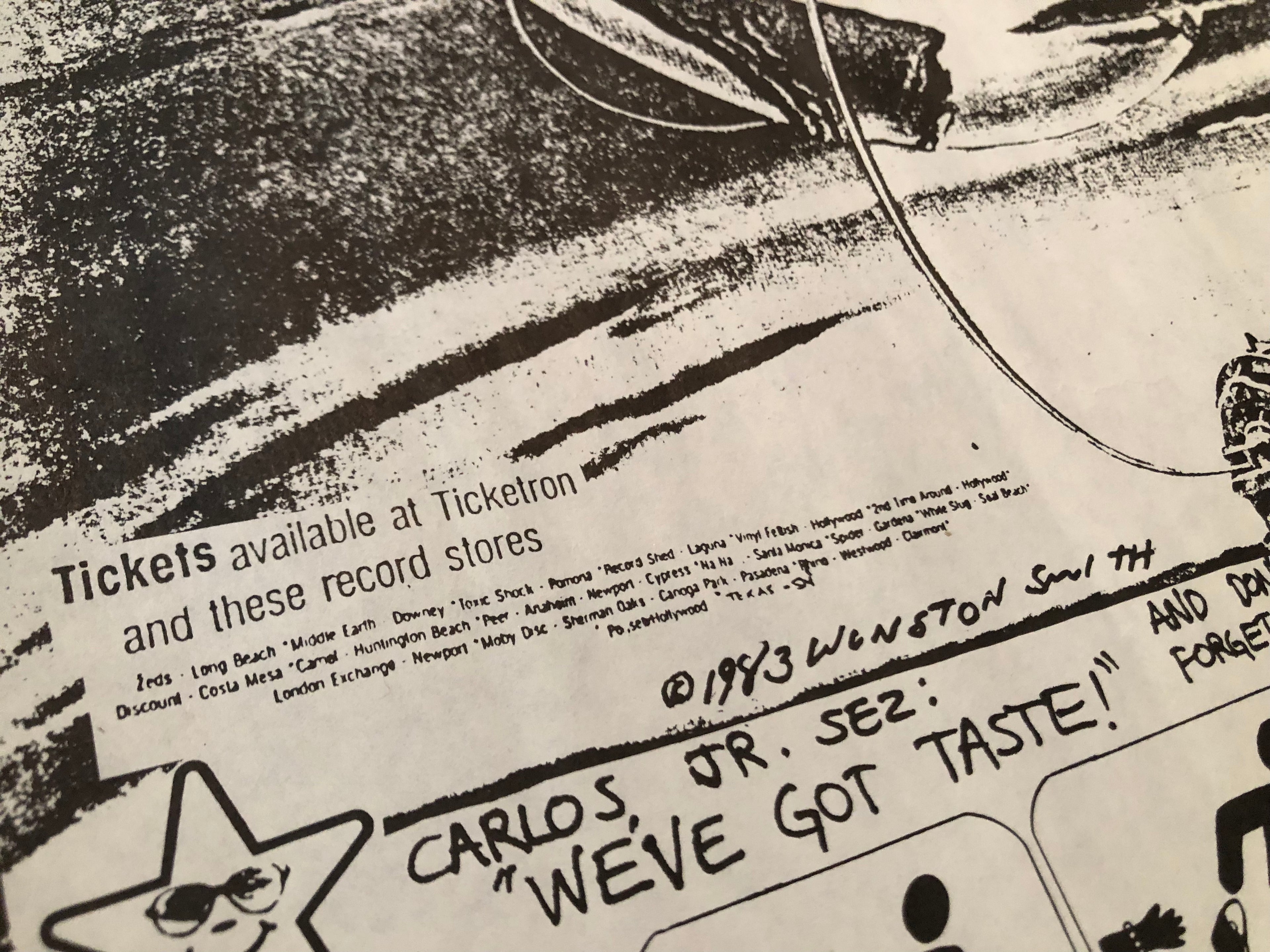 "DK / Reagan Youth / BGK / Raw Power / Riistytet / Solucion Mortal" Vintage Poster (1984)