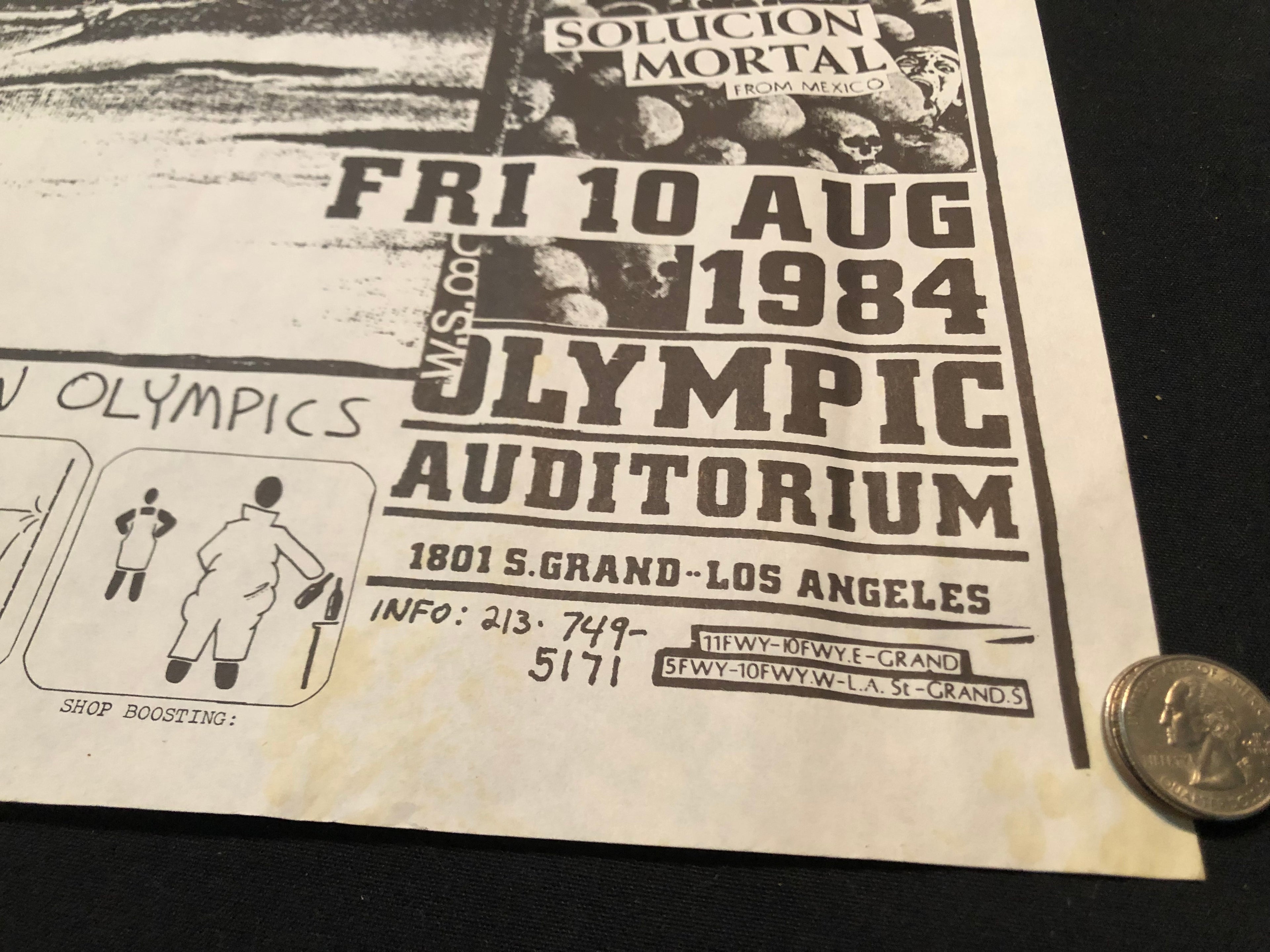 "DK / Reagan Youth / BGK / Raw Power / Riistytet / Solucion Mortal" Vintage Poster (1984)