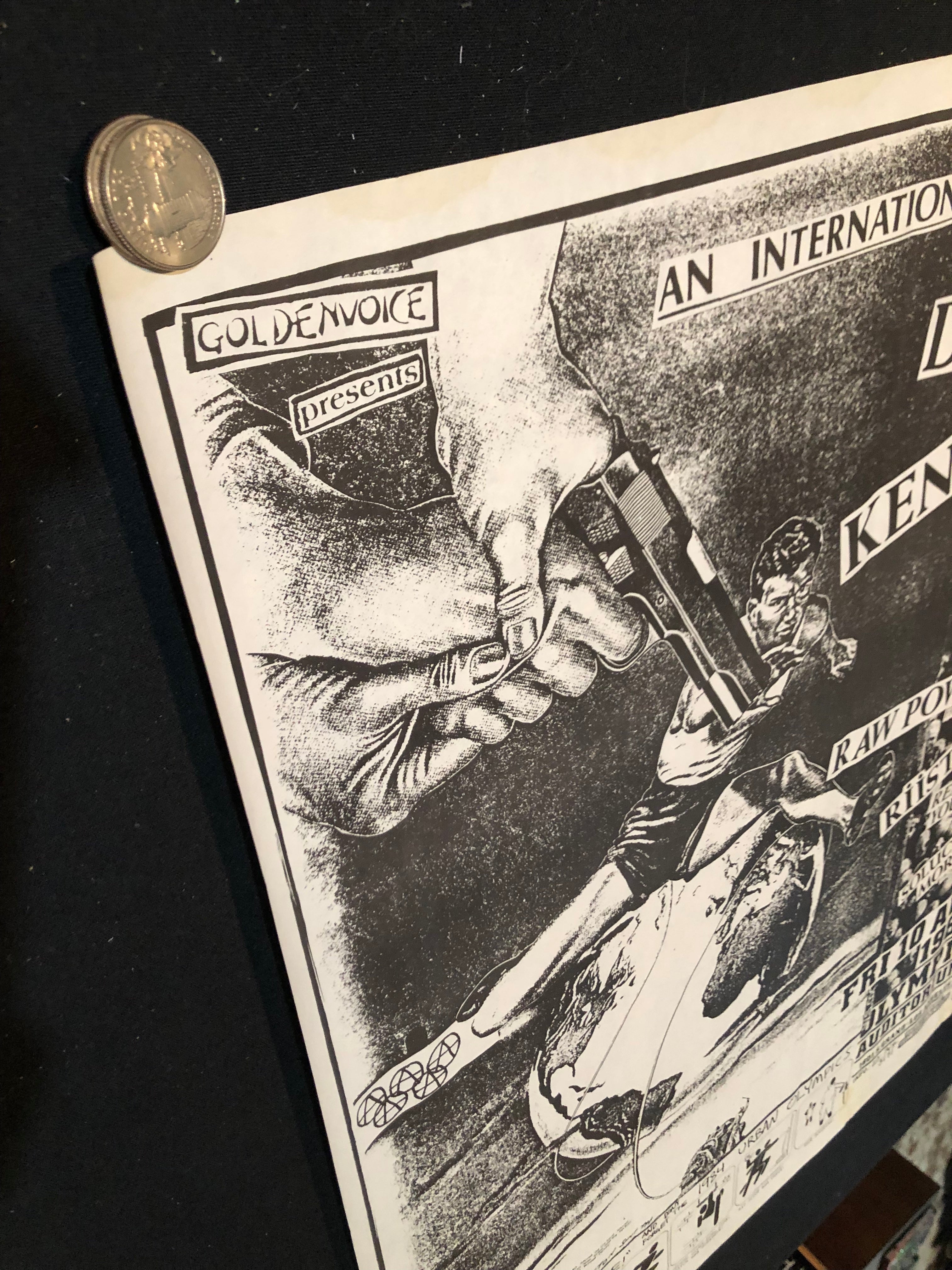 "DK / Reagan Youth / BGK / Raw Power / Riistytet / Solucion Mortal" Vintage Poster (1984)