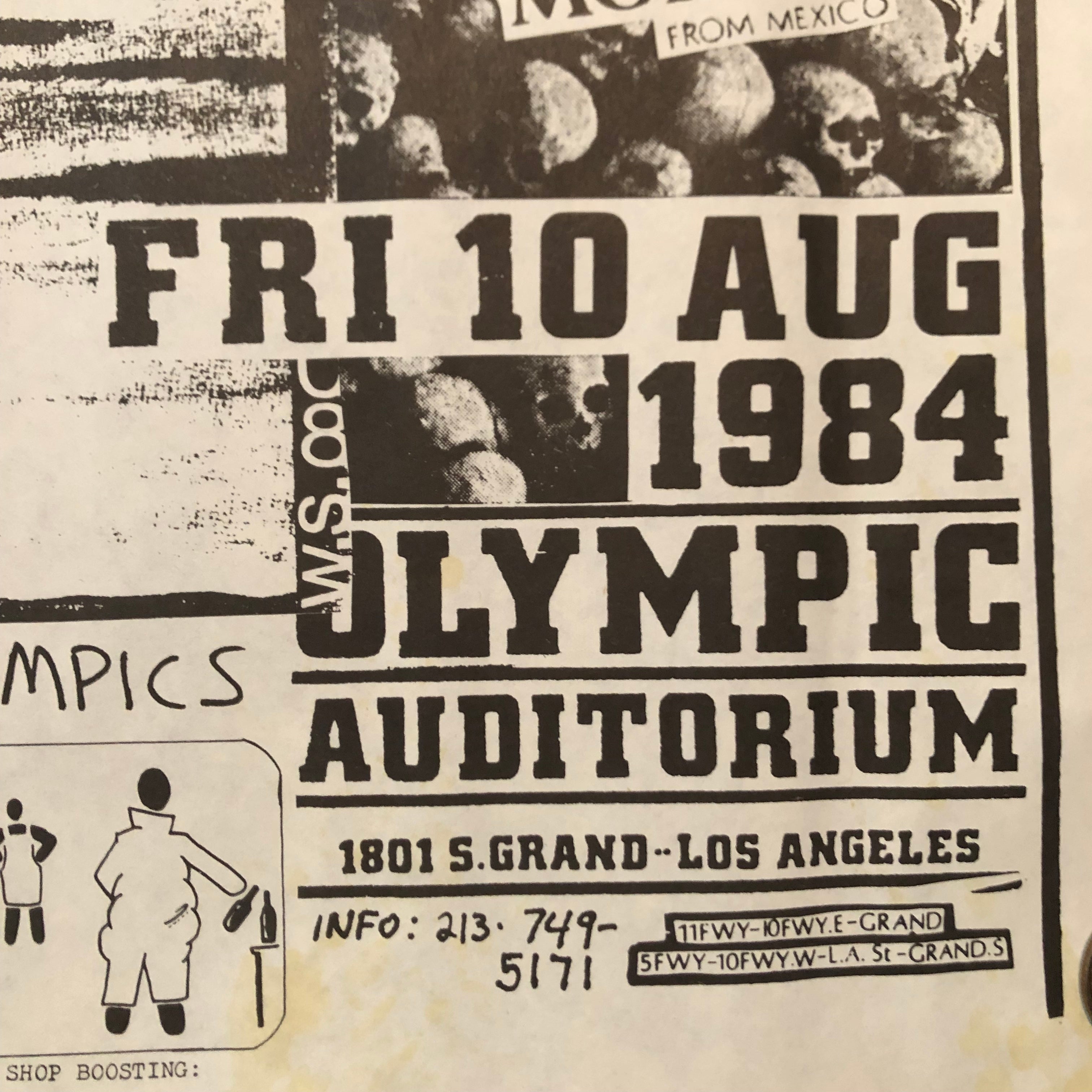 "DK / Reagan Youth / BGK / Raw Power / Riistytet / Solucion Mortal" Vintage Poster (1984)