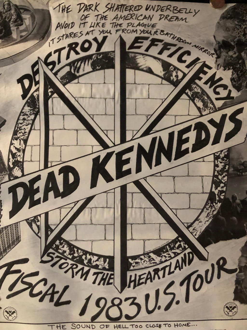 Dead Kennedys "Destroy Efficiency" Vintage Tour Poster (1983)