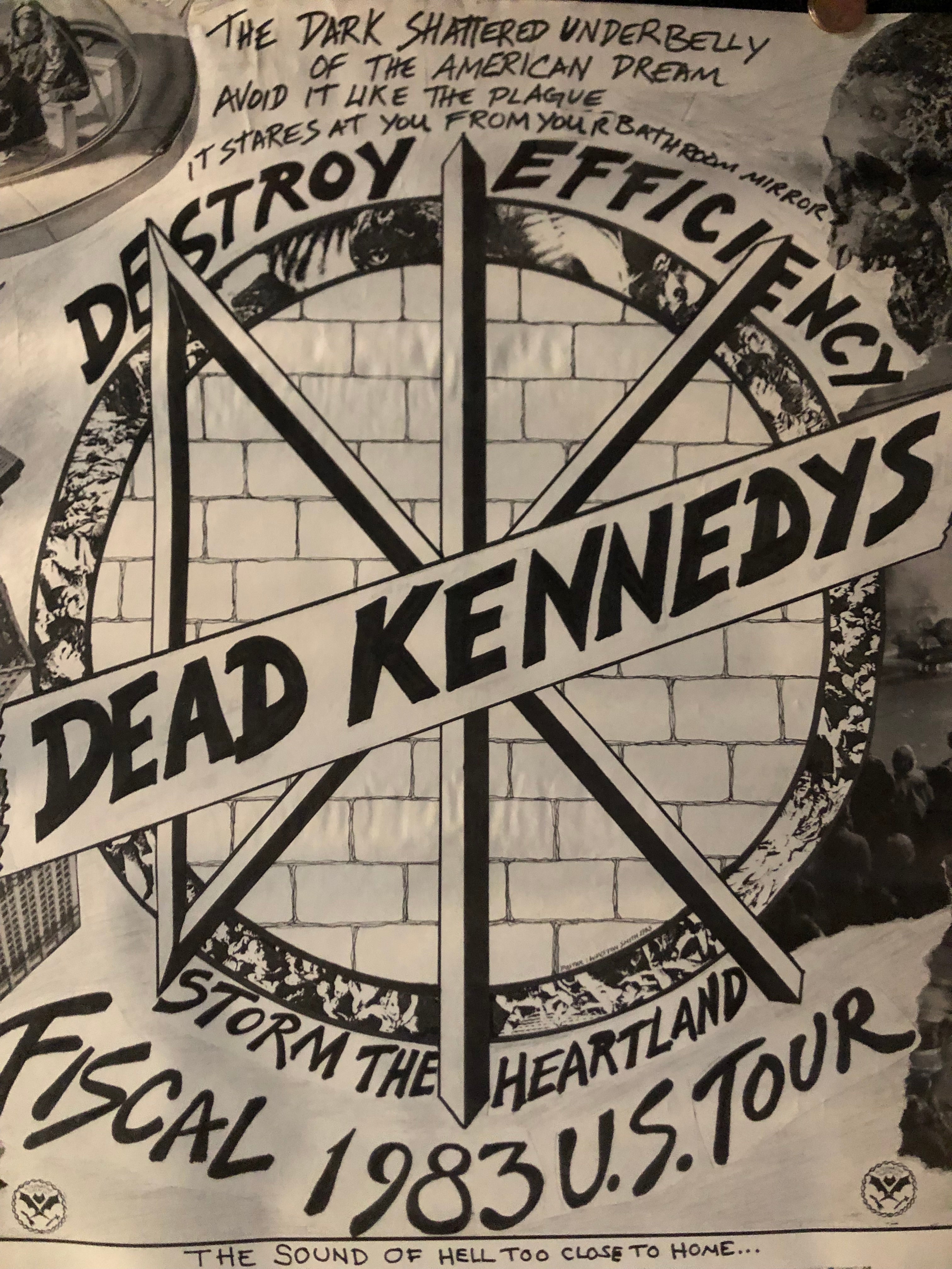 Dead Kennedys "Destroy Efficiency" Vintage Tour Poster (1983)