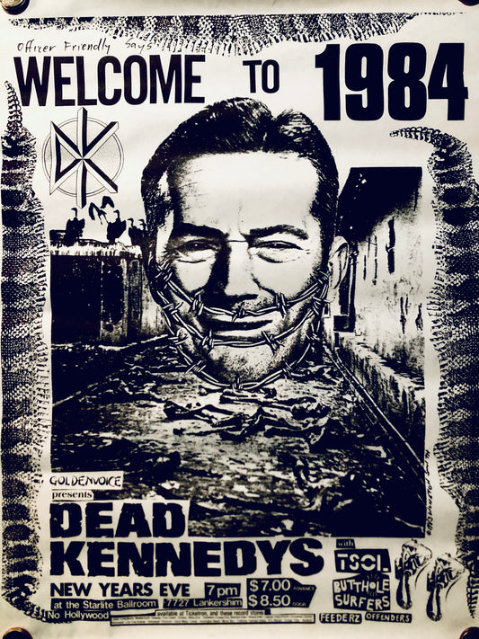 Winston Smith's Dead Kennedys "Welcome to 1984" Vintage Poster (1984)